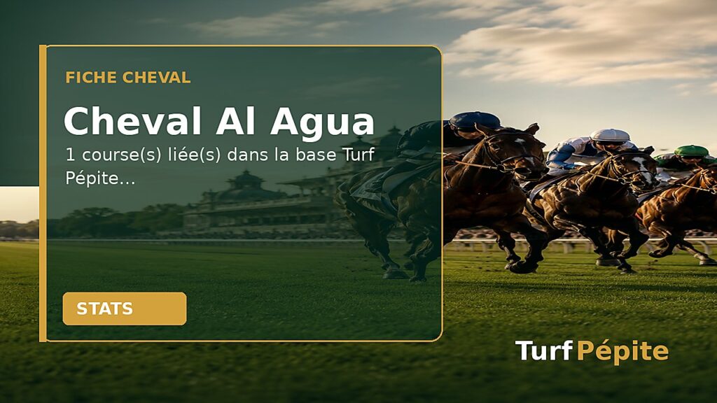 Cheval Al Agua : fiche, courses et statistiques