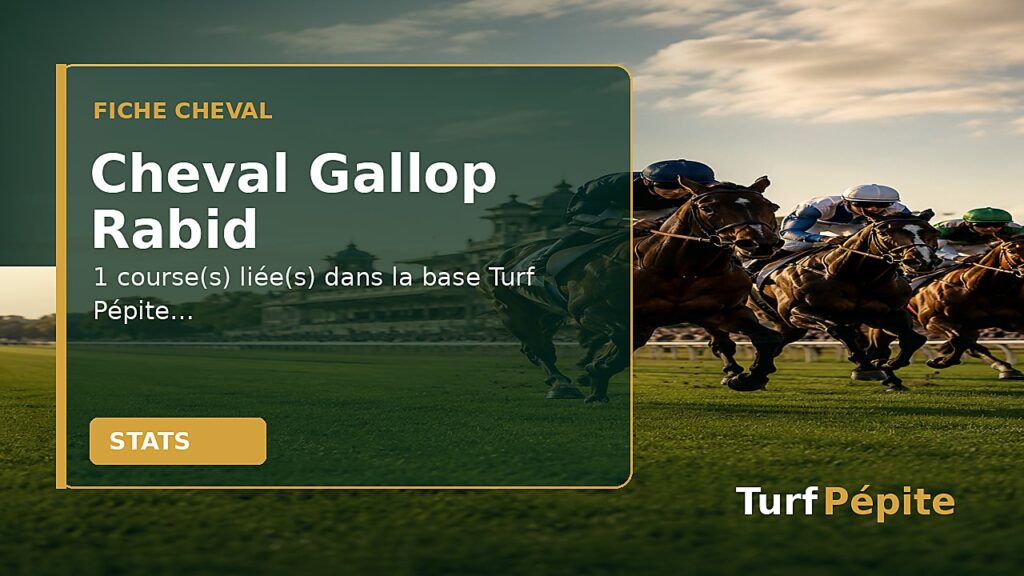 Cheval Gallop Rabid : fiche, courses et statistiques