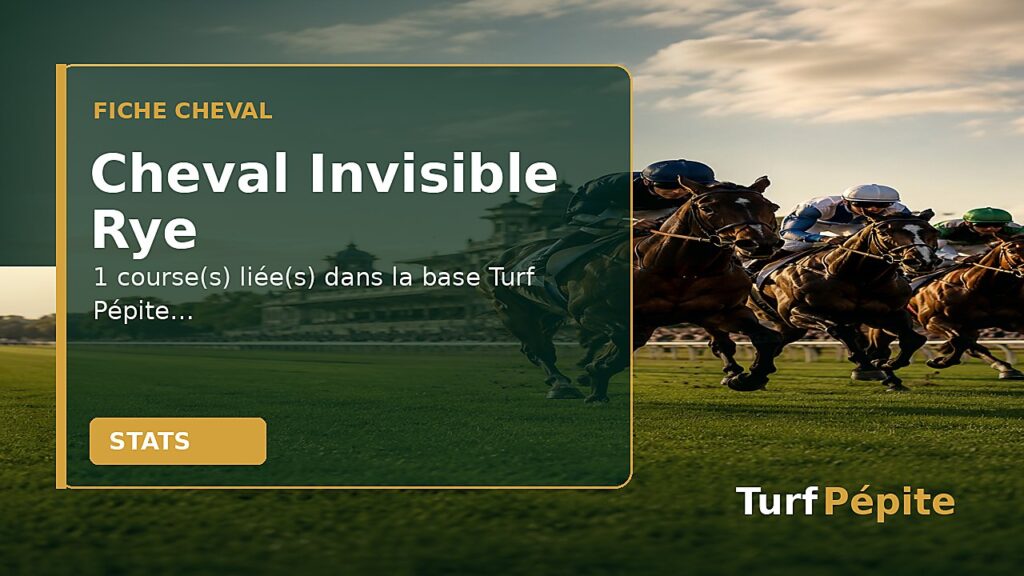 Cheval Invisible Rye : fiche, courses et statistiques