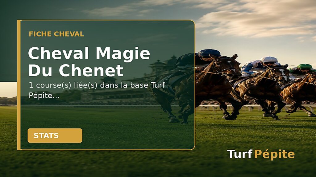Cheval Magie Du Chenet : fiche, courses et statistiques