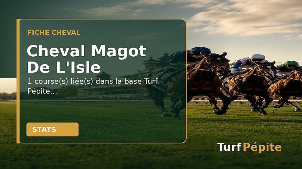 Cheval Magot De L'Isle : fiche, courses et statistiques