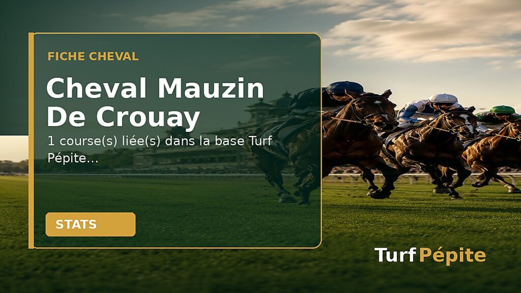 Cheval Mauzin De Crouay : fiche, courses et statistiques