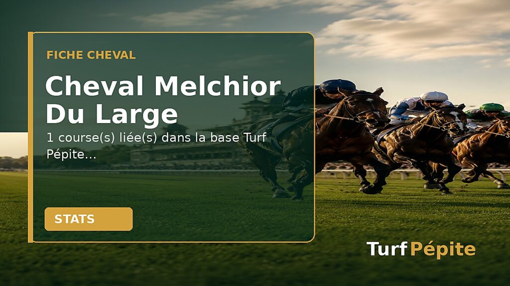 Cheval Melchior Du Large : fiche, courses et statistiques