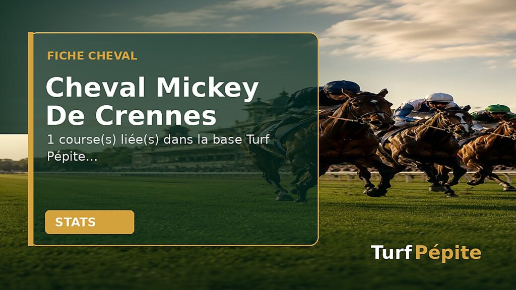 Cheval Mickey De Crennes : fiche, courses et statistiques