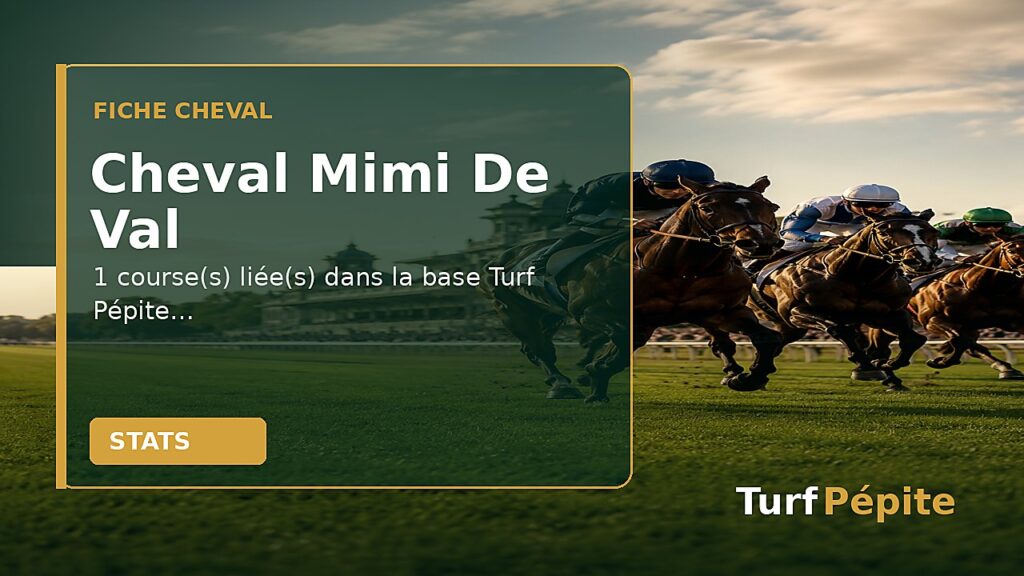 Cheval Mimi De Val : fiche, courses et statistiques
