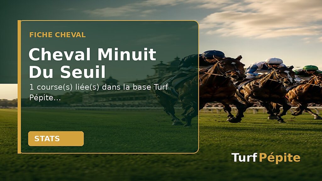 Cheval Minuit Du Seuil : fiche, courses et statistiques