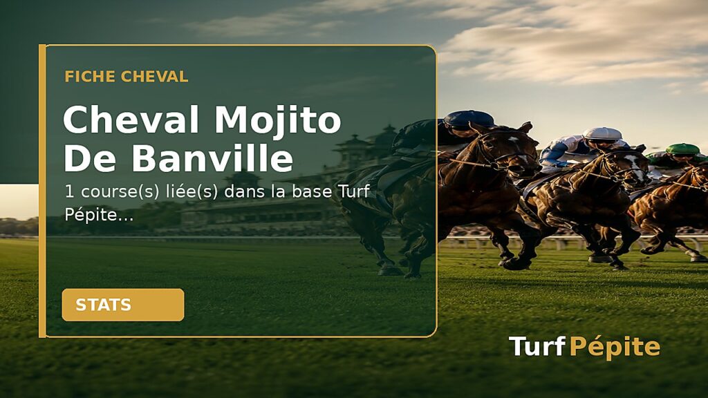 Cheval Mojito De Banville : fiche, courses et statistiques