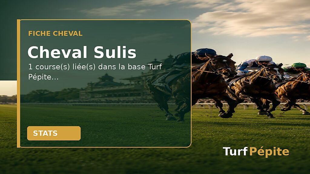 Cheval Sulis : fiche, courses et statistiques