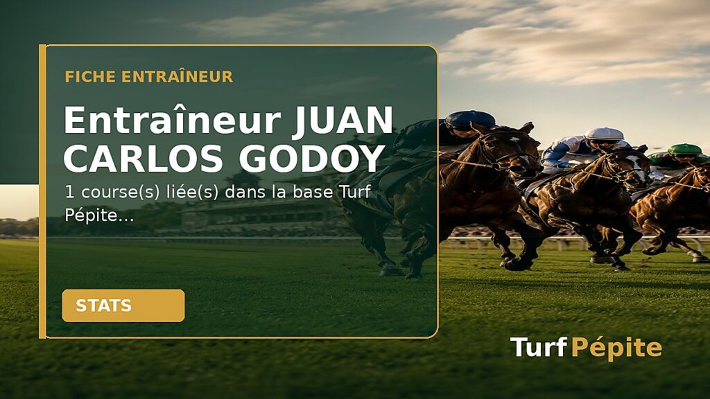 Entraîneur JUAN CARLOS GODOY : fiche, courses et statistiques