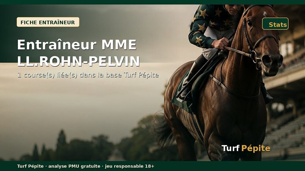 Entraîneur MME LL.ROHN-PELVIN : fiche, courses et statistiques