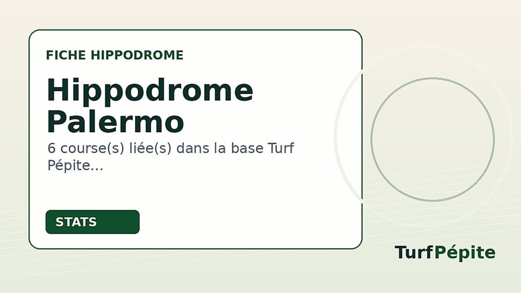 Hippodrome Palermo : fiche, courses et statistiques
