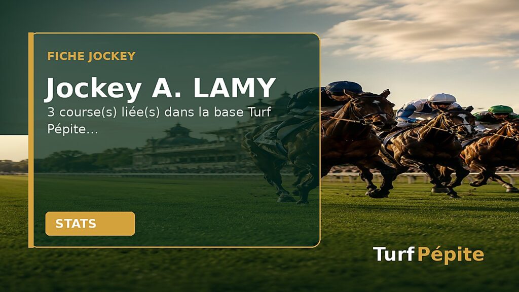 Jockey A. LAMY : fiche, courses et statistiques