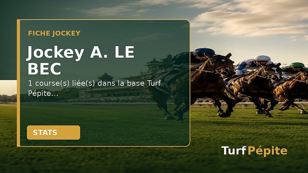 Jockey A. LE BEC : fiche, courses et statistiques