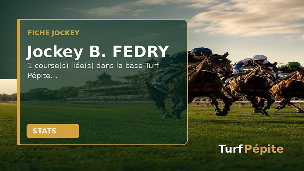 Jockey B. FEDRY : fiche, courses et statistiques