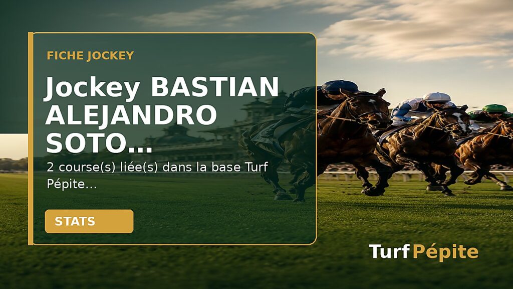 Jockey BASTIAN ALEJANDRO SOTO VERGARA : fiche, courses et statistiques