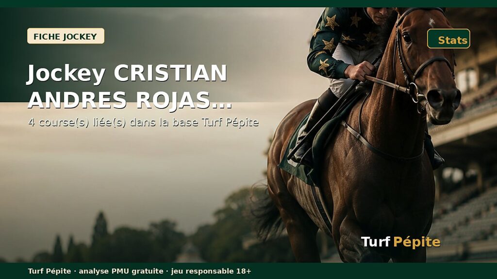Jockey CRISTIAN ANDRES ROJAS ESPINOSA : fiche, courses et statistiques