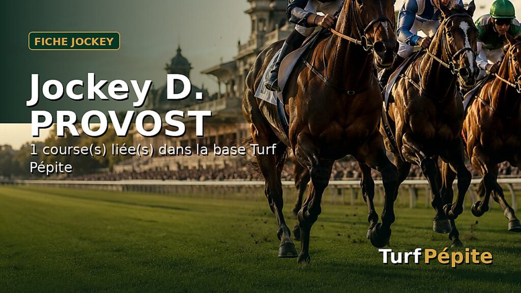 Jockey D. PROVOST : fiche, courses et statistiques