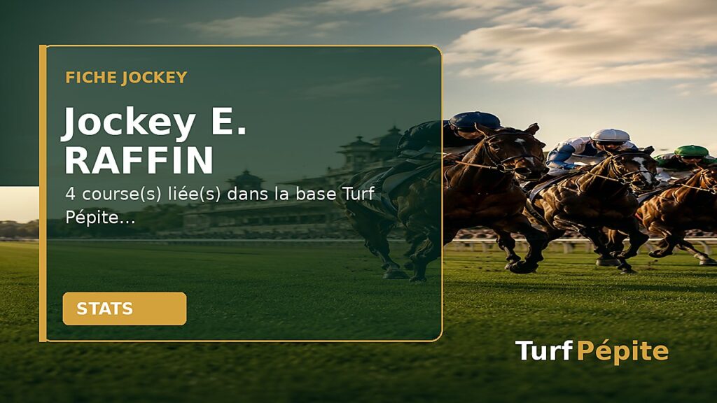 Jockey E. RAFFIN : fiche, courses et statistiques