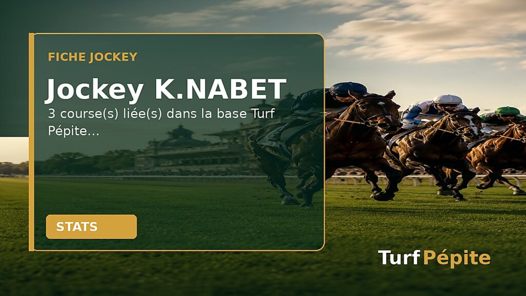 Jockey K.NABET : fiche, courses et statistiques
