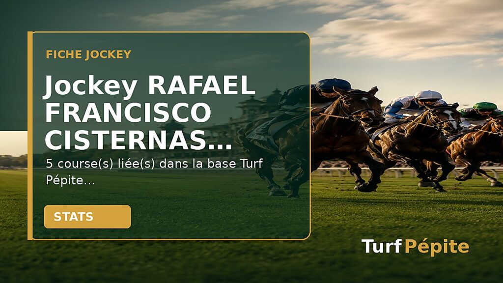 Jockey RAFAEL FRANCISCO CISTERNAS AYALA : fiche, courses et statistiques