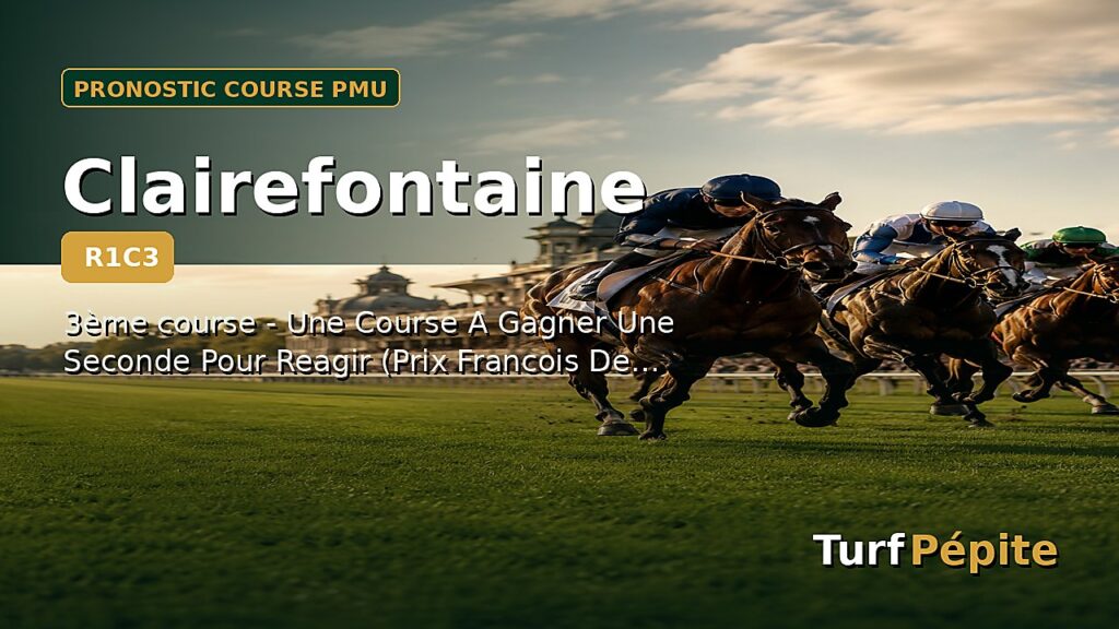 Pronostic Clairefontaine 3ème course - Une Course A Gagner Une Seconde Pour Reagir (Prix Francois De Ganay) du 2026-06-29