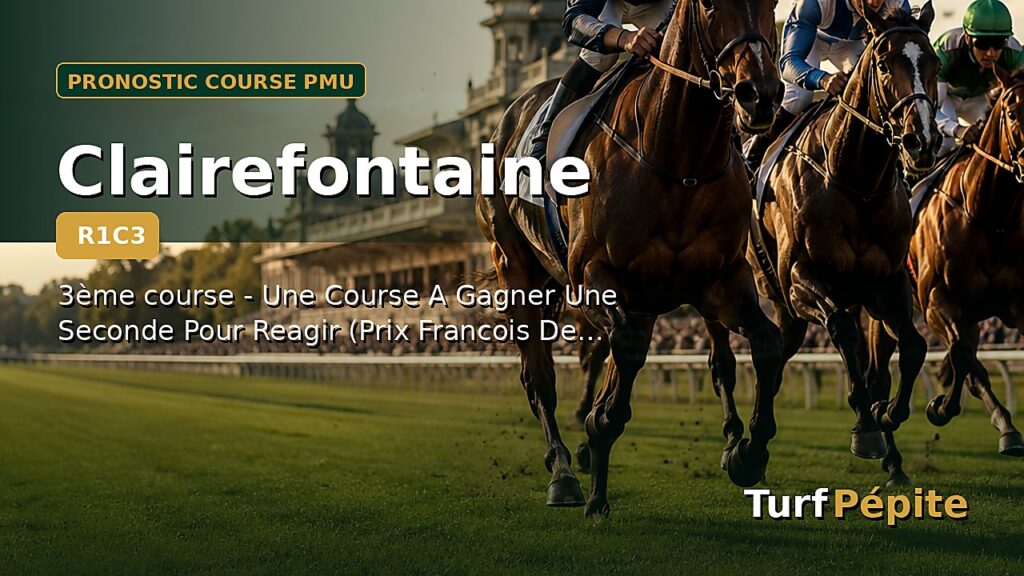 Pronostic Clairefontaine 3ème course - Une Course A Gagner Une Seconde Pour Reagir (Prix Francois De Ganay) du 2026-06-29