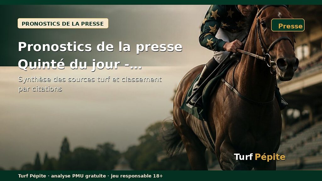 Pronostics de la presse Quinté du jour - 2026-06-30