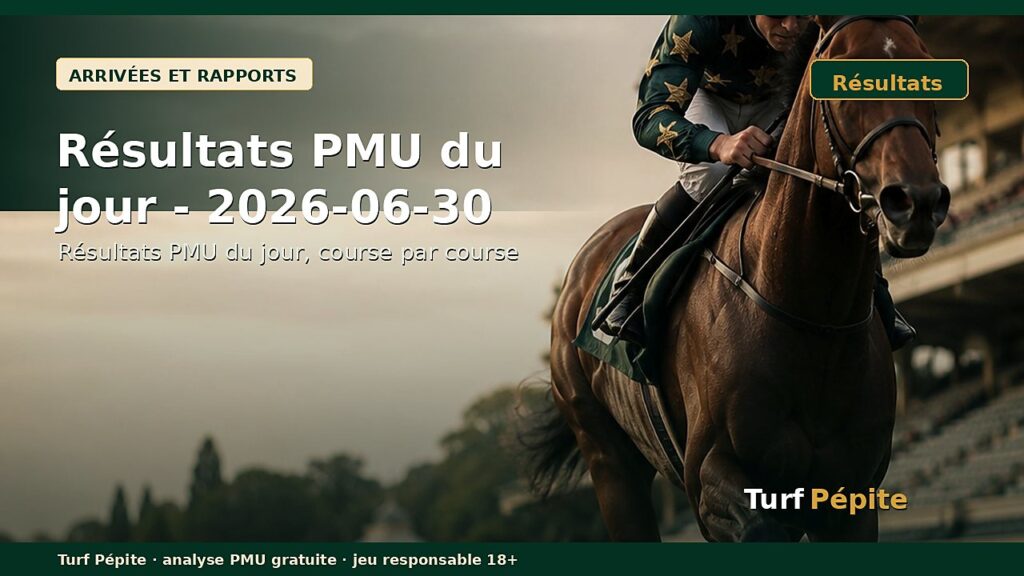 Résultats PMU du jour - 2026-06-30