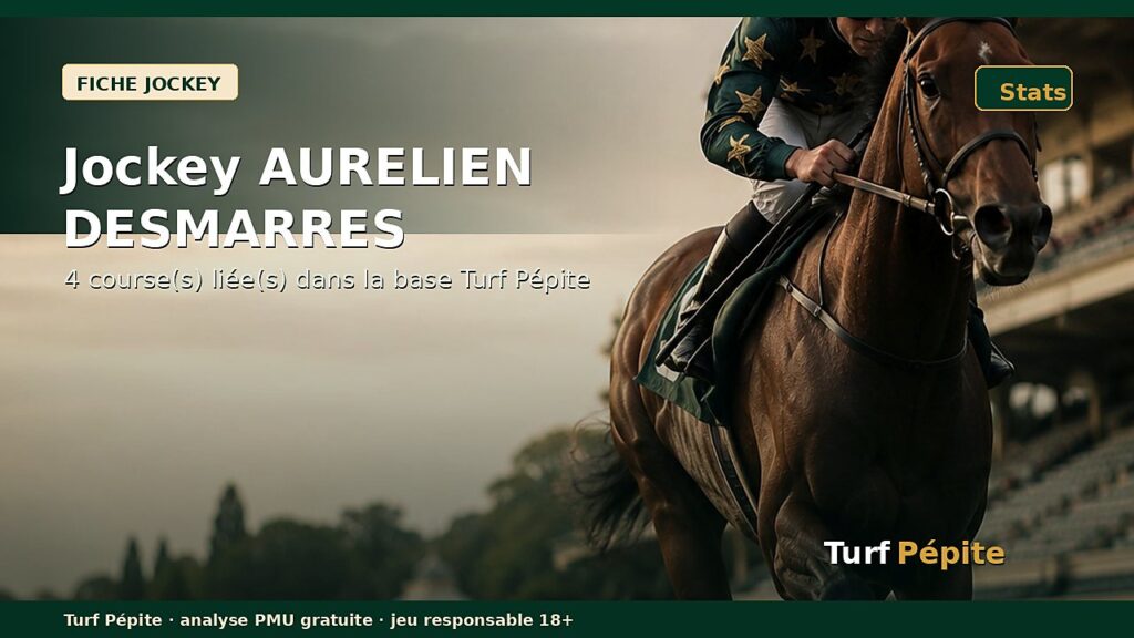 Jockey AURELIEN DESMARRES : fiche, courses et statistiques