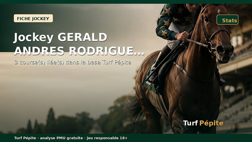 Jockey GERALD ANDRES RODRIGUEZ SEPULVED : fiche, courses et statistiques