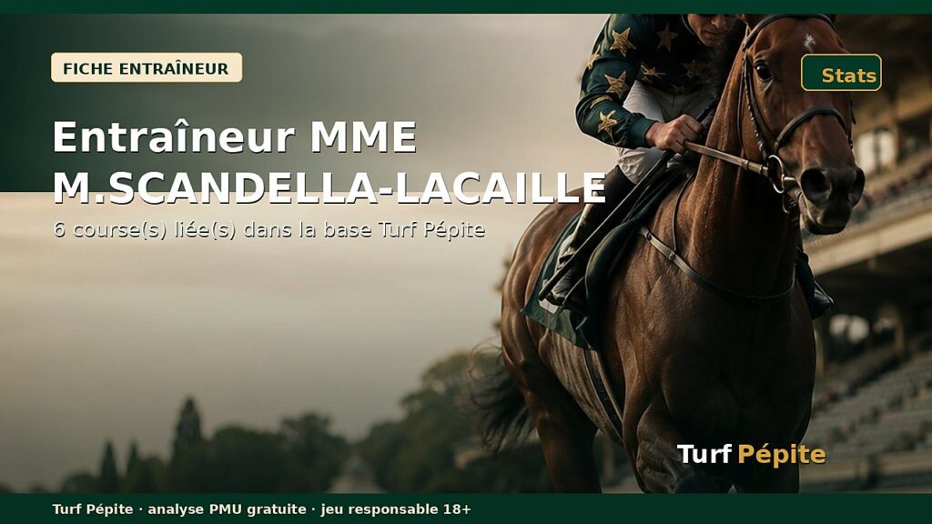 Entraîneur MME M.SCANDELLA-LACAILLE : fiche, courses et statistiques