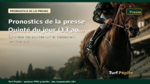 Pronostics de la presse Quinté du jour (13 août 2026)