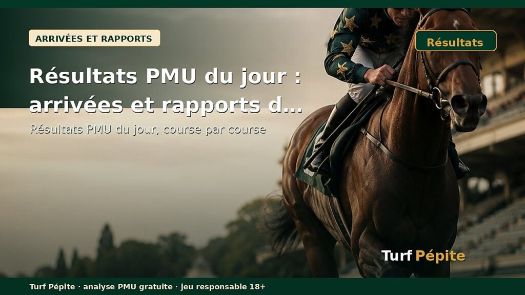 Résultats PMU du jour : arrivées et rapports de toutes les courses