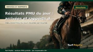 Résultats PMU du jour : arrivées et rapports de toutes les courses