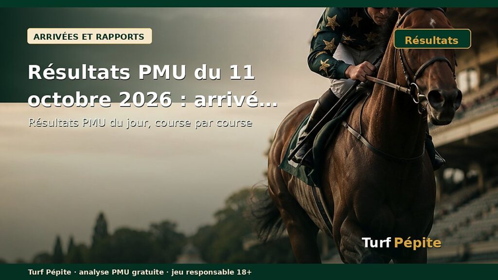 Résultats PMU du 11 octobre 2026 : arrivées et rapports