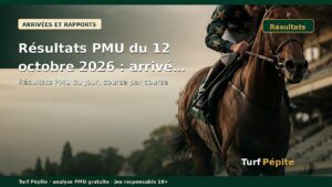 Résultats PMU du 12 octobre 2026 : arrivées et rapports